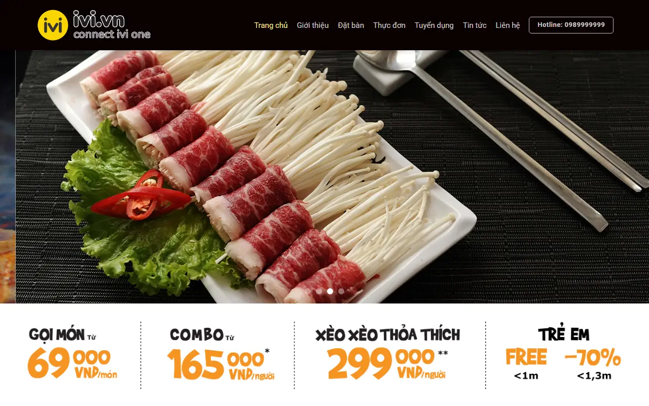 Mẫu website nhà hàng & quán ăn — Nhà hàng BBQ – Nướng và lẩu