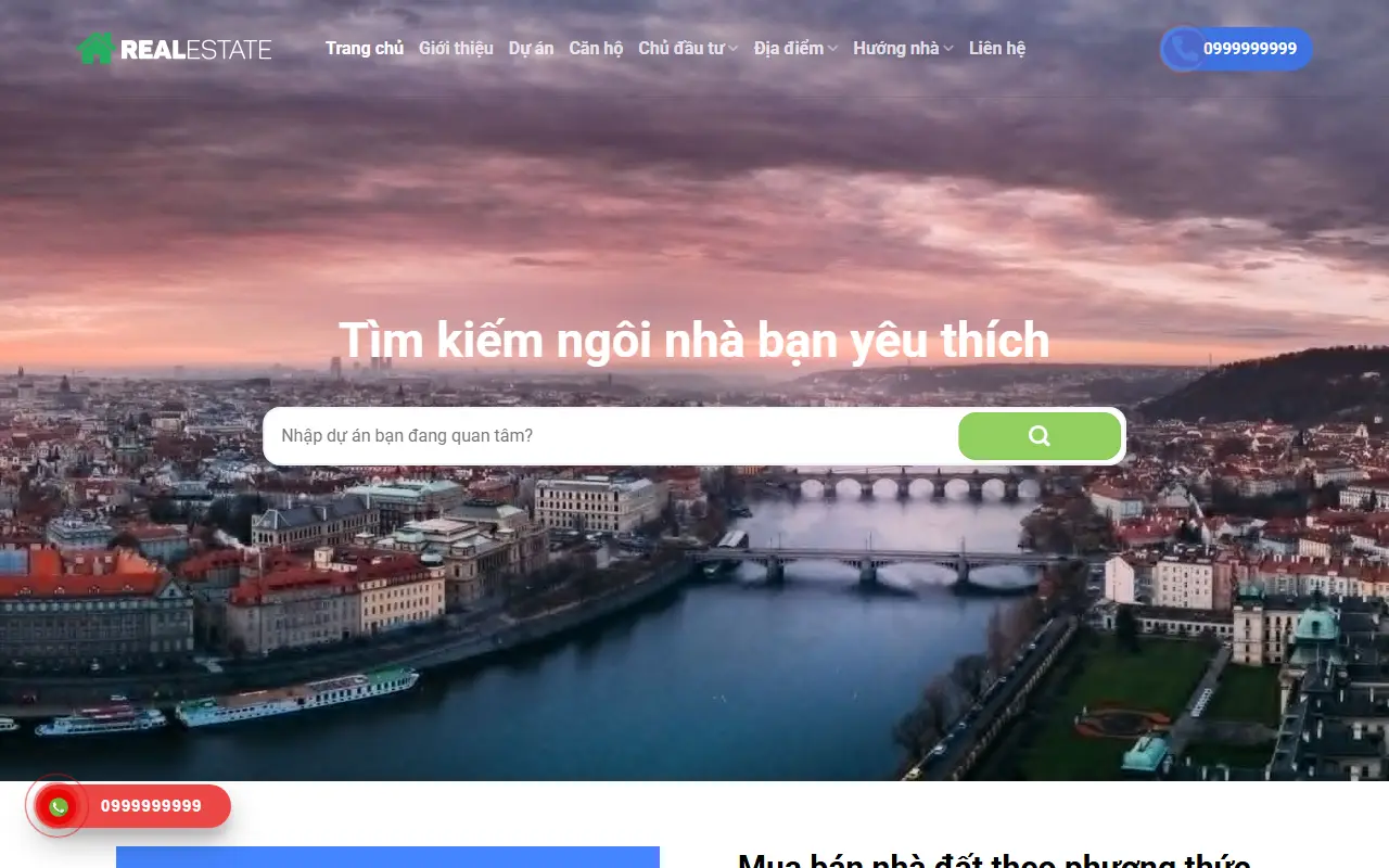 Mẫu website bất động sản — BDS23