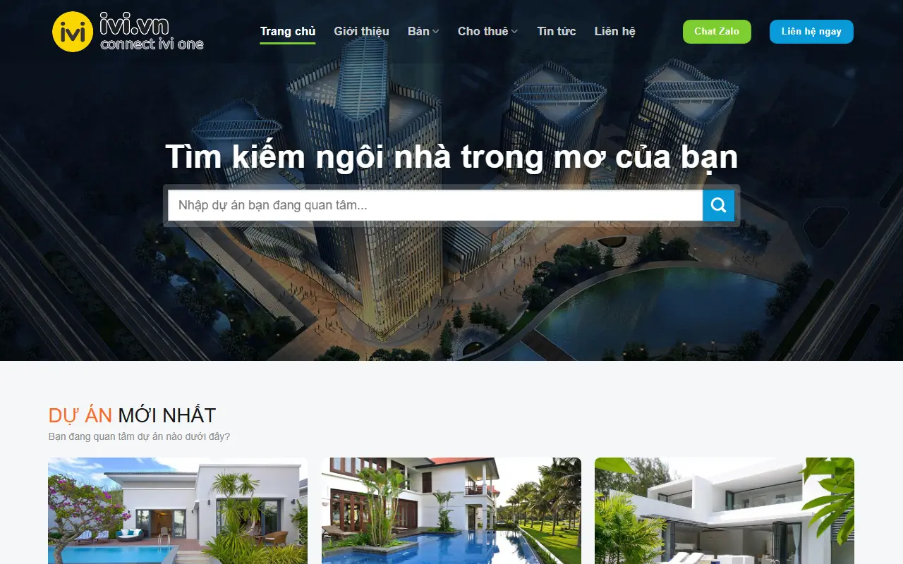 Mẫu website bất động sản — BDS 28 – Mẫu website tại IVI