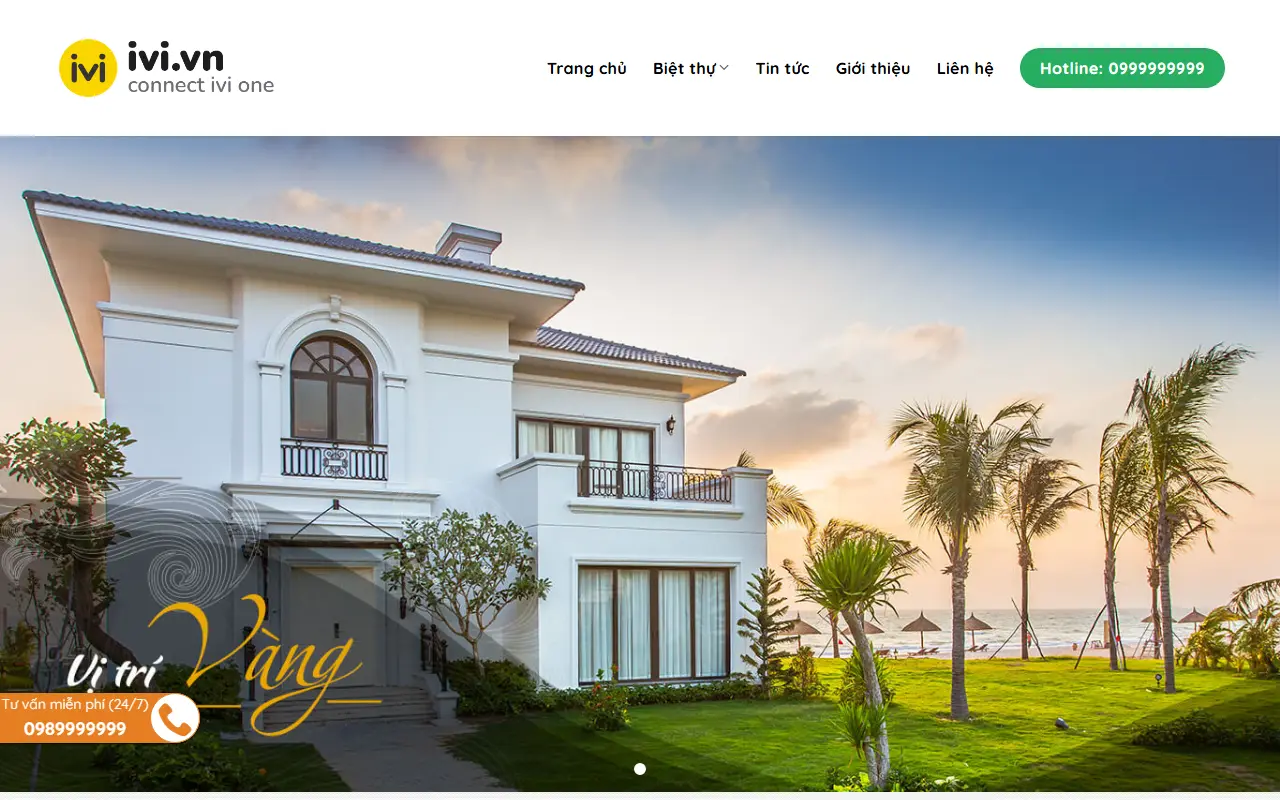 Mẫu website bất động sản — Biệt thự An Viên – Chuyên cho thuê biệt thự nghỉ dưỡng tại Nha Trang