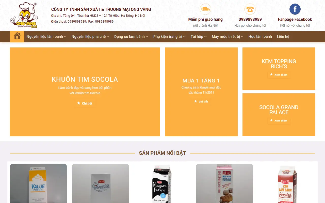Mẫu website bánh ngọt & tiệm bánh — Tiệm bánh #2
