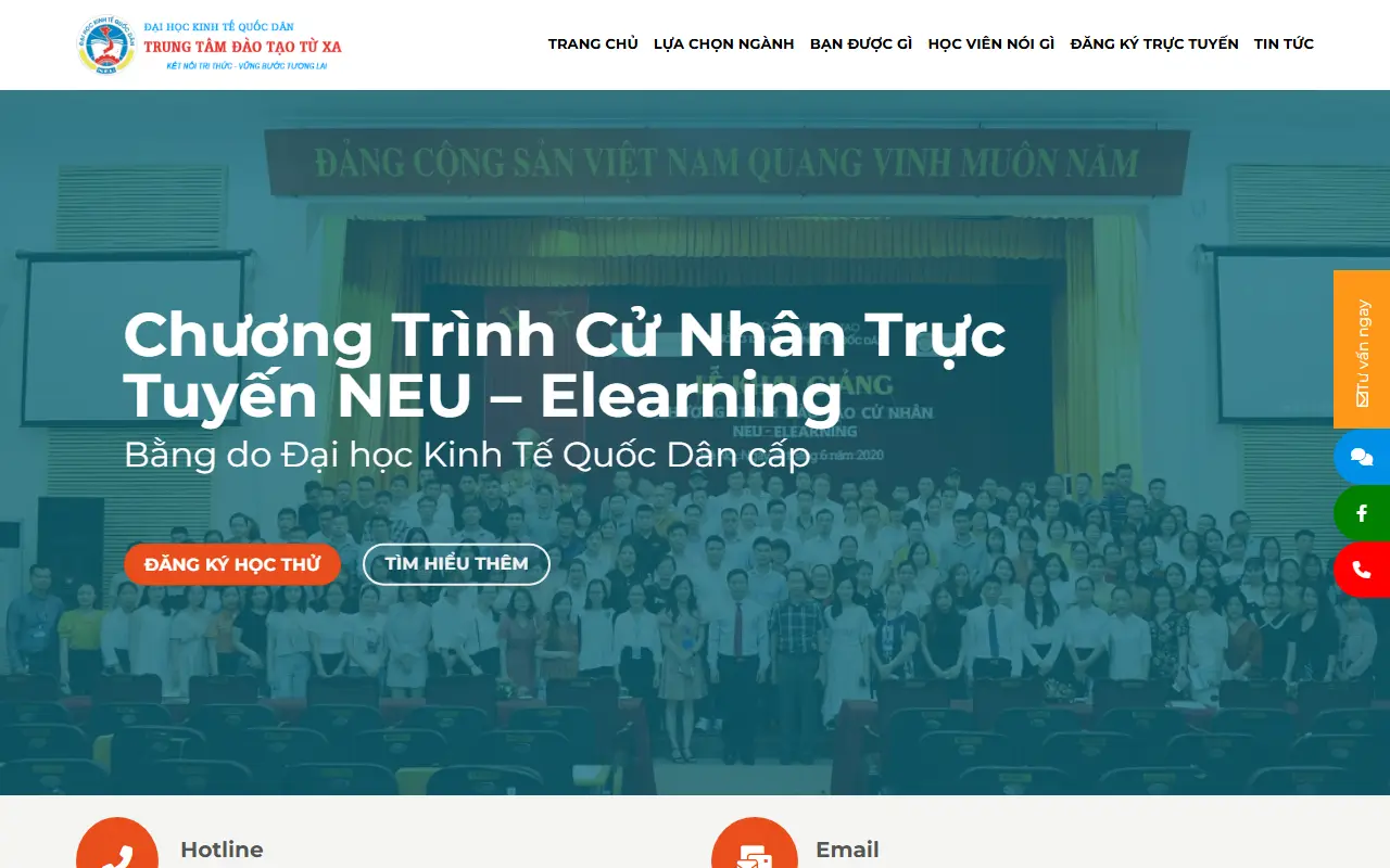 Mẫu website khoá học online — Chương trình đào tạo cử nhân trực tuyến