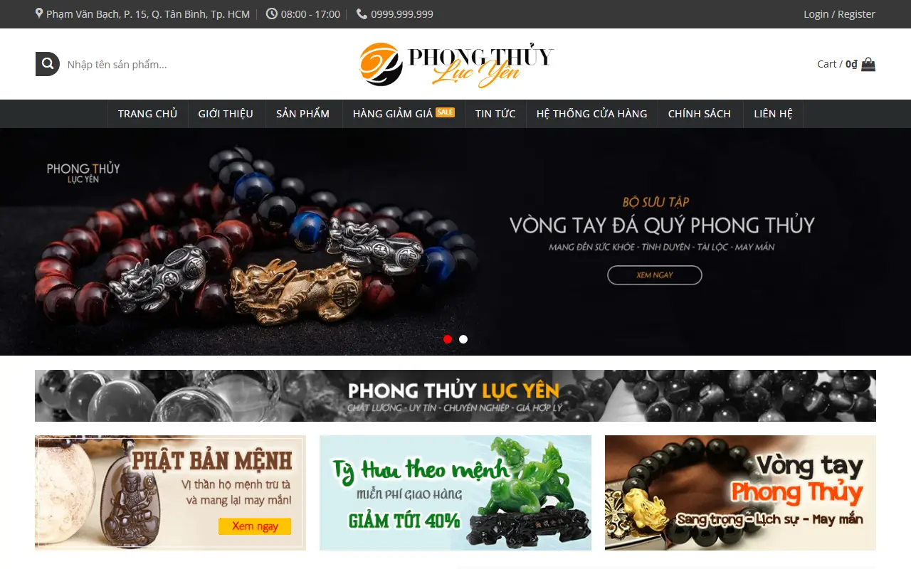 Mẫu website trang sức & đồng hồ — Đá quý & Trang sức