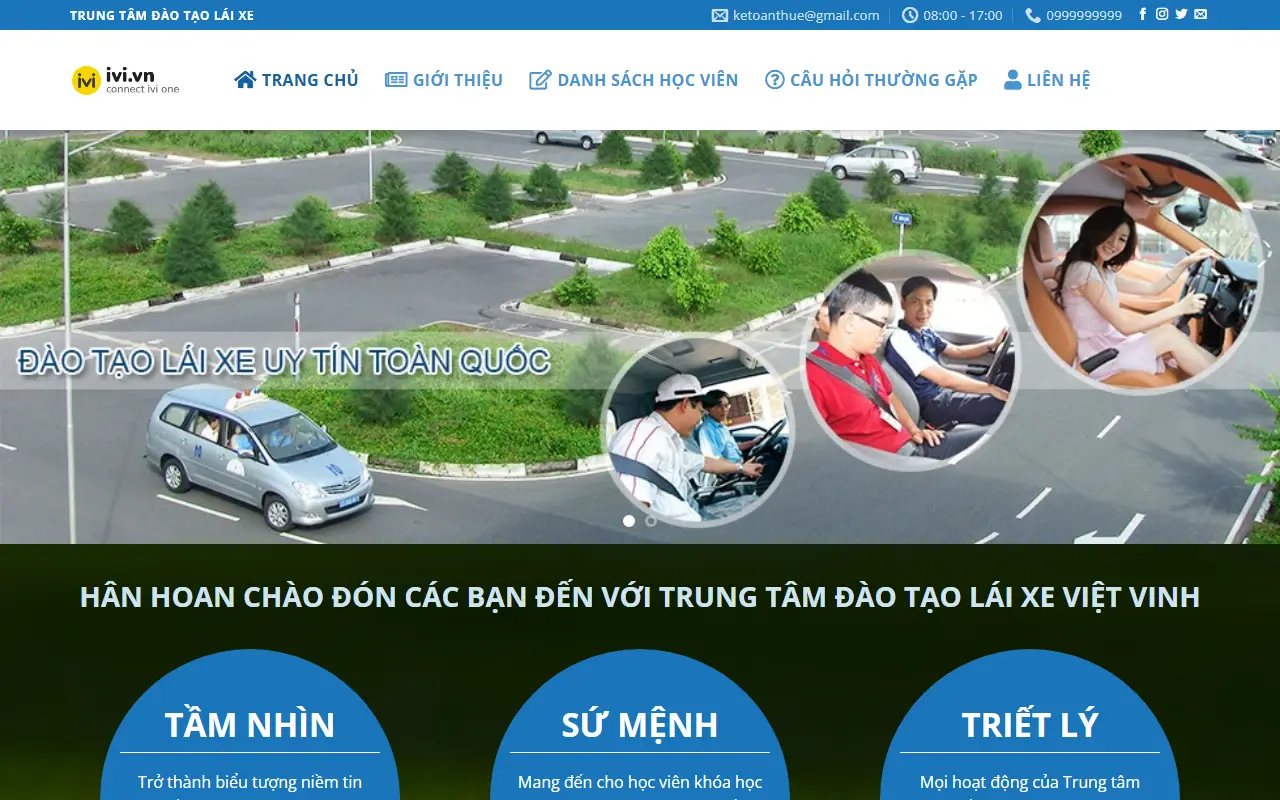 Mẫu website dạy lái xe — Dạy lái xe #1