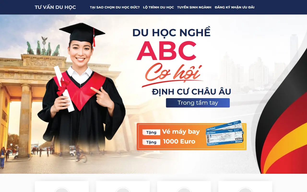 Mẫu website du học & xklđ — Tư vấn Du học #2