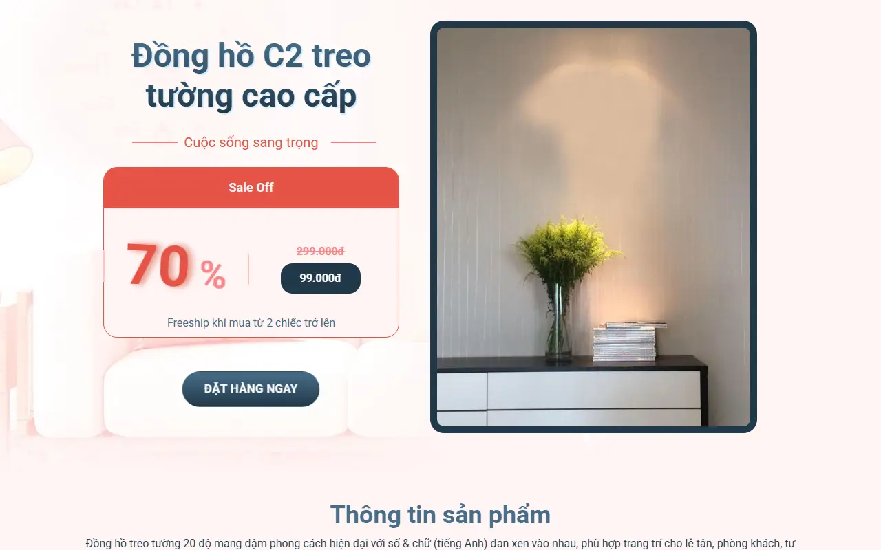 Mẫu website trang sức & đồng hồ — Đồng hồ #1