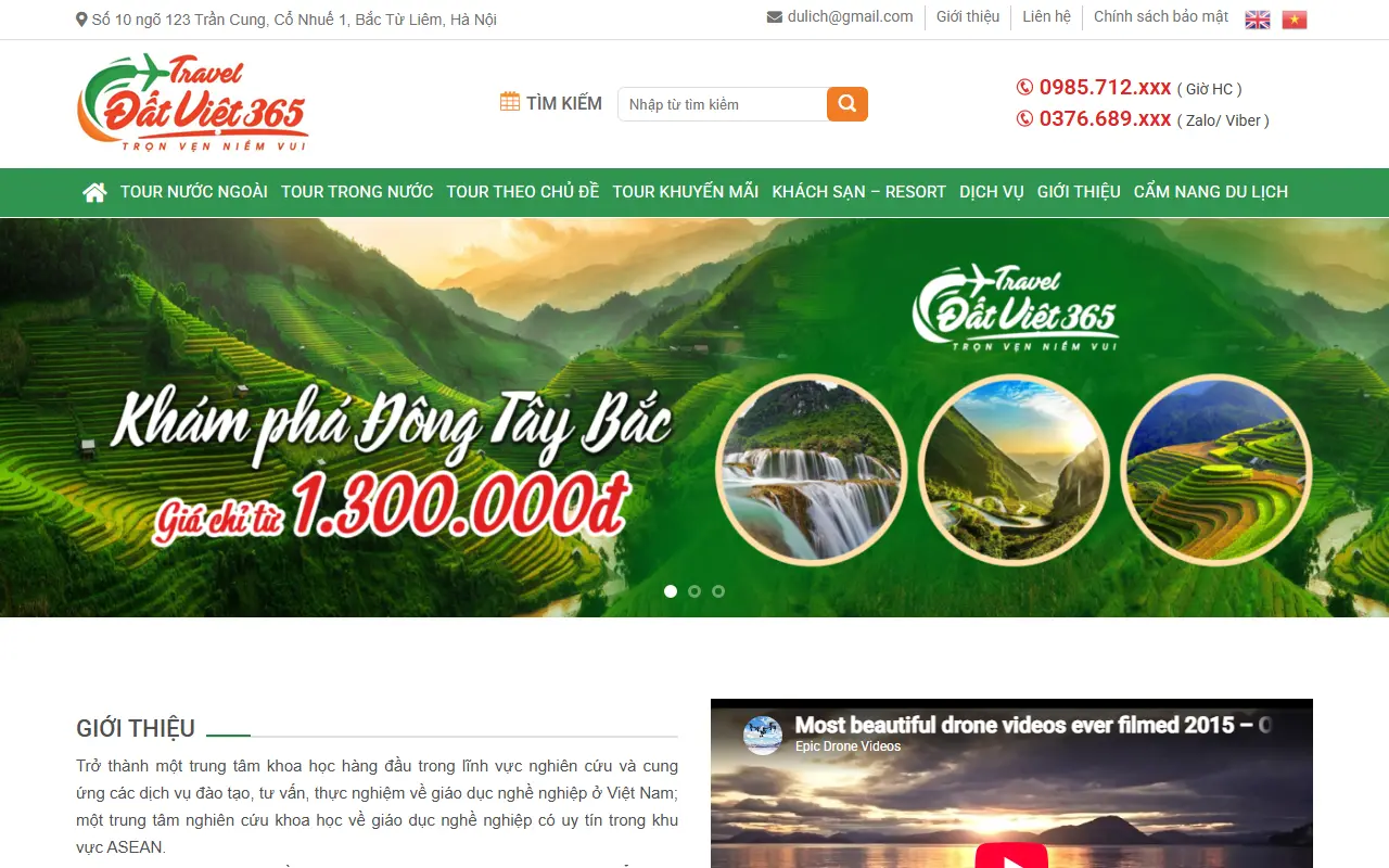 Mẫu website du lịch & tour — Du lịch #2