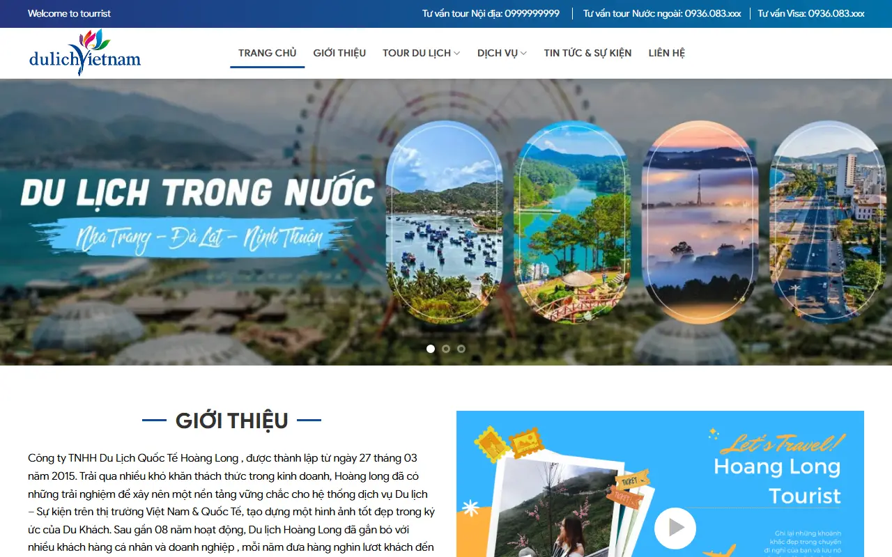 Mẫu website du lịch & tour — Du lịch #5