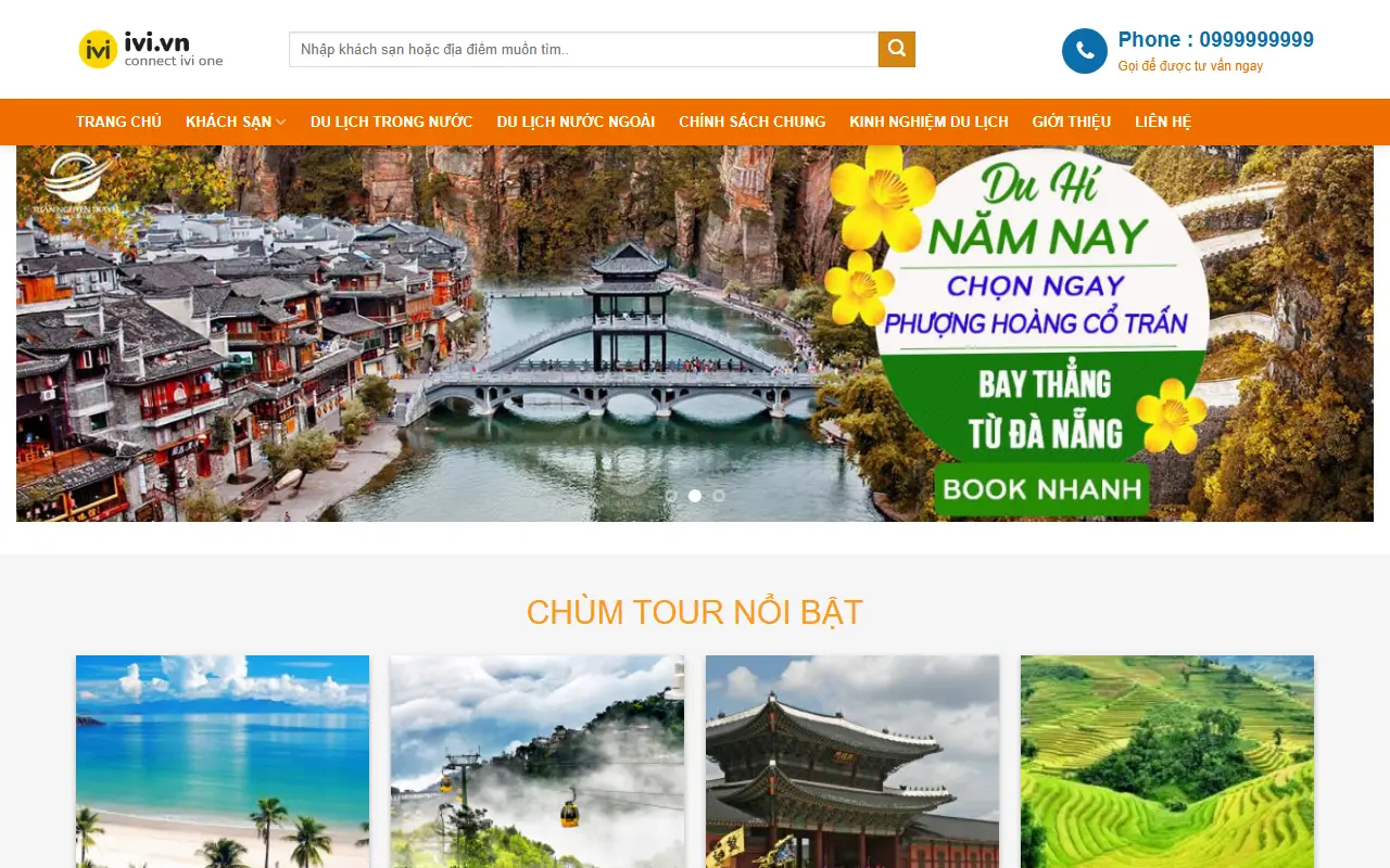 Mẫu website du lịch & tour — Mẫu website du lịch – Tour trong nước và quốc tế