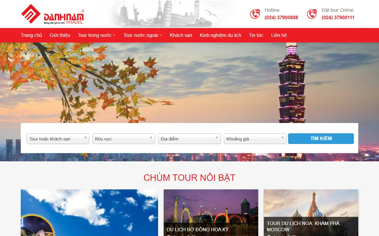 Mẫu website du lịch & tour — Du Lịch 2 Pro – Tour trong nước và quốc tế