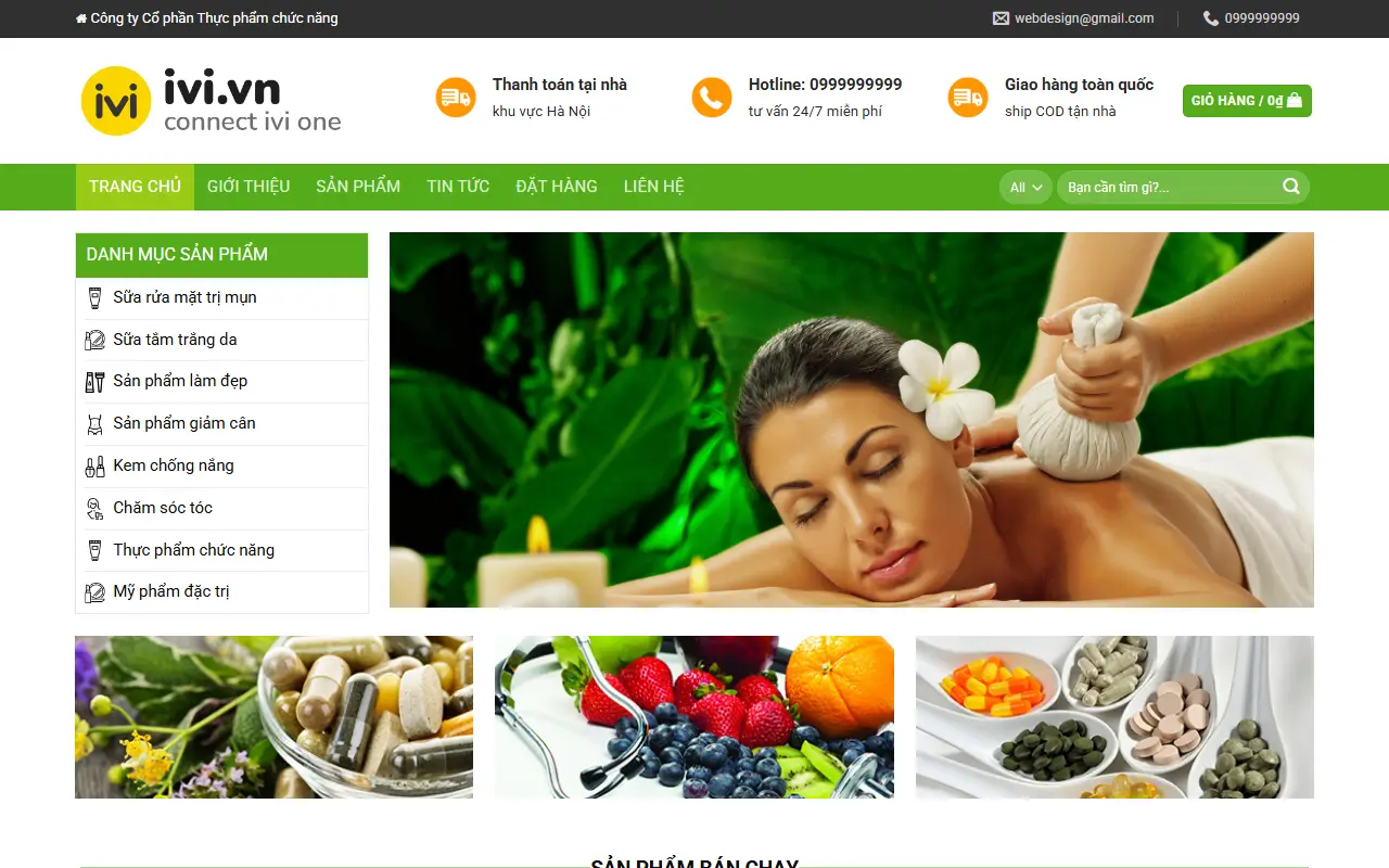 Mẫu website dược phẩm & thuốc — Dược phẩm #1