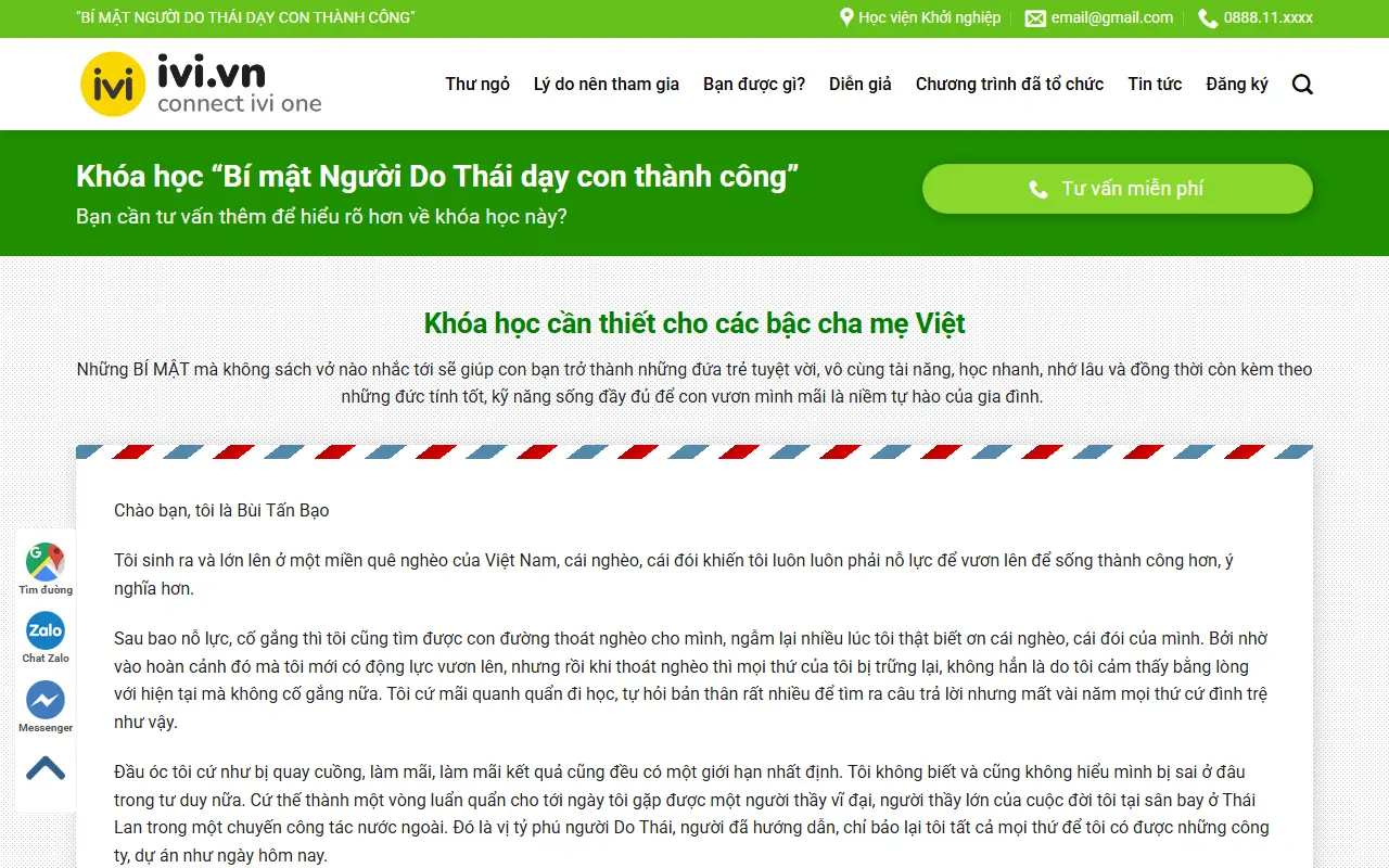 Mẫu website khoá học online — Giáo dục & Khóa học #3
