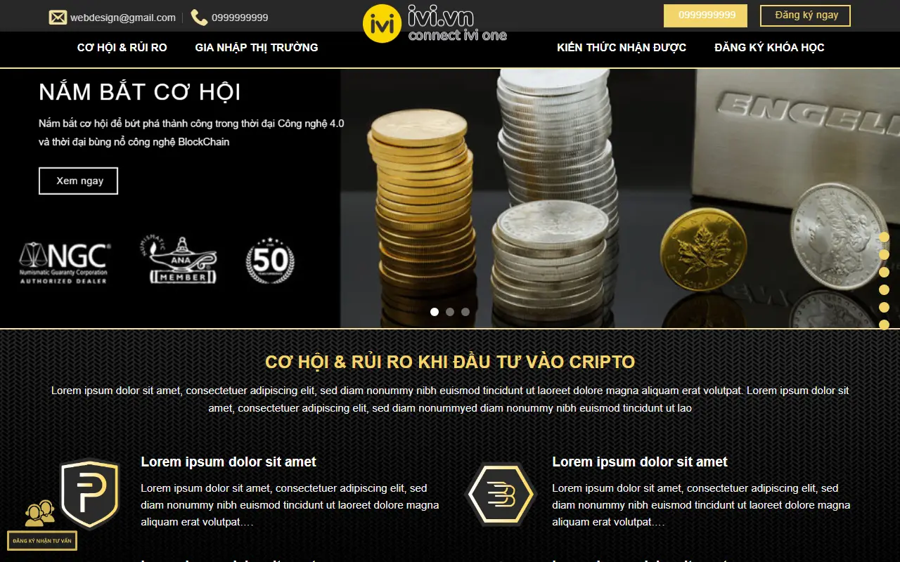 Mẫu website khoá học online — Giáo dục & Khóa học #4