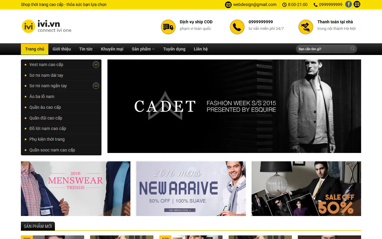 Mẫu website thời trang — Thời trang #1