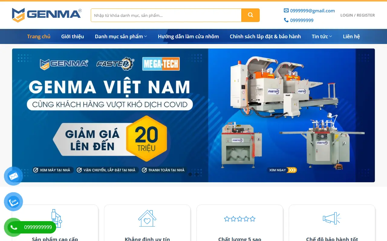 Mẫu website thực phẩm chức năng — Genma Việt Nam #1