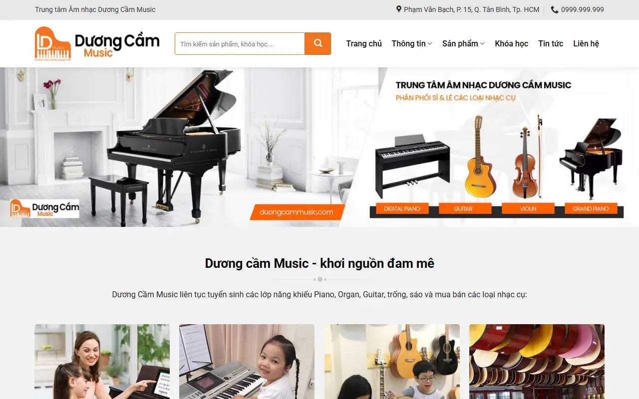 Mẫu website năng khiếu & nghệ thuật — Dạy đàn