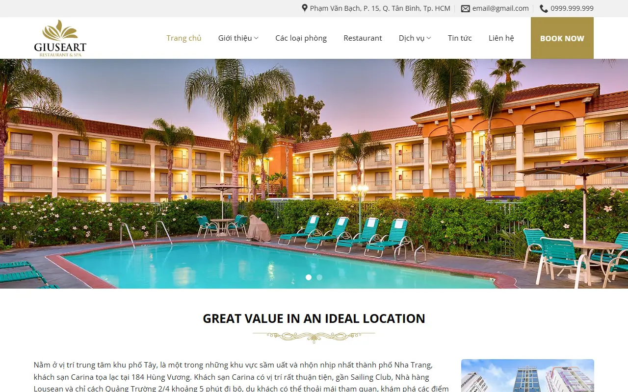 Mẫu website khách sạn & lưu trú — Khách sạn & Lưu trú #2