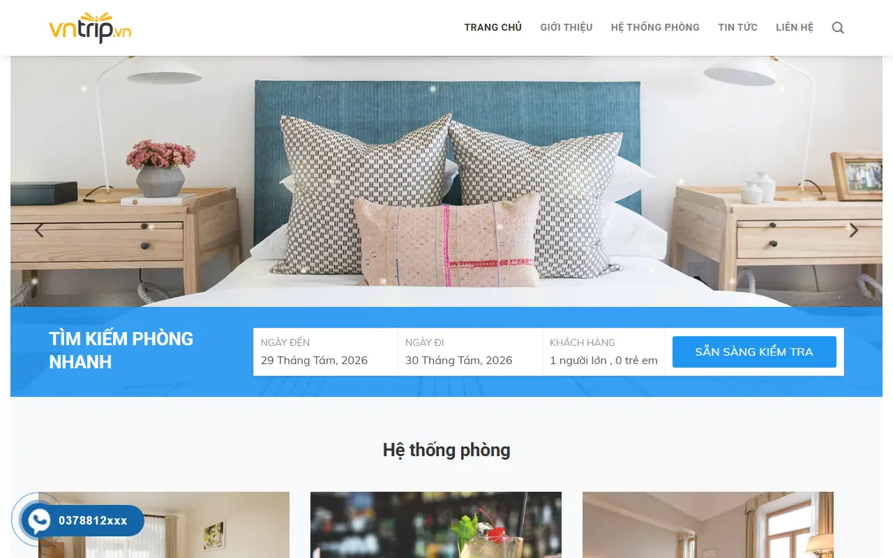 Mẫu website khách sạn & lưu trú — KHÁCH SẠN HILTON