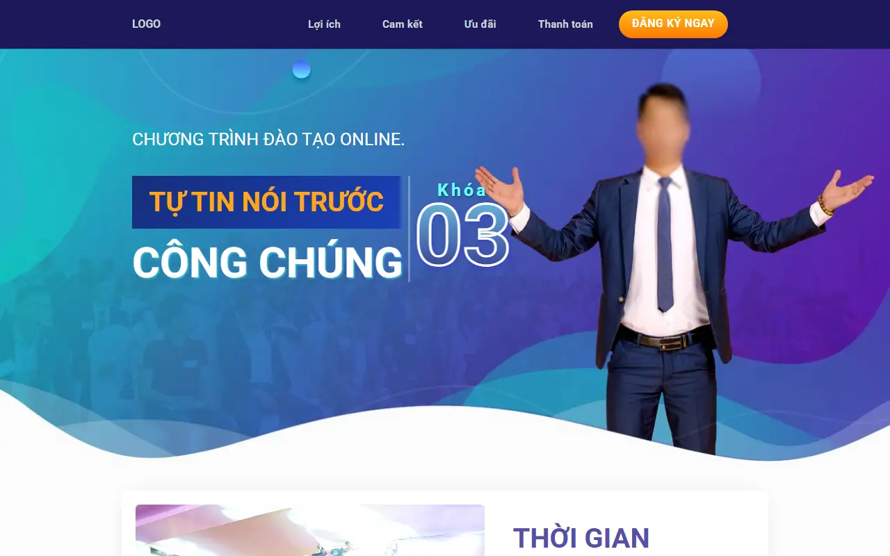 Mẫu website khoá học online — Mẫu web bán khoá học trực tuyến