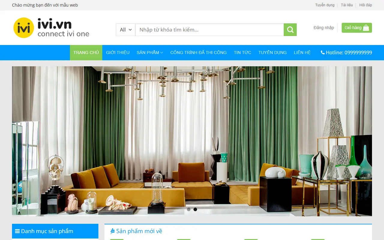 Mẫu website rèm cửa & trang trí — Mành rèm #1