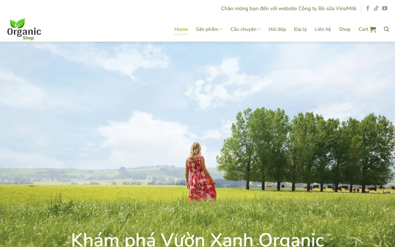 Mẫu website sữa & dinh dưỡng — Mẫu web giới thiệu công ty #4