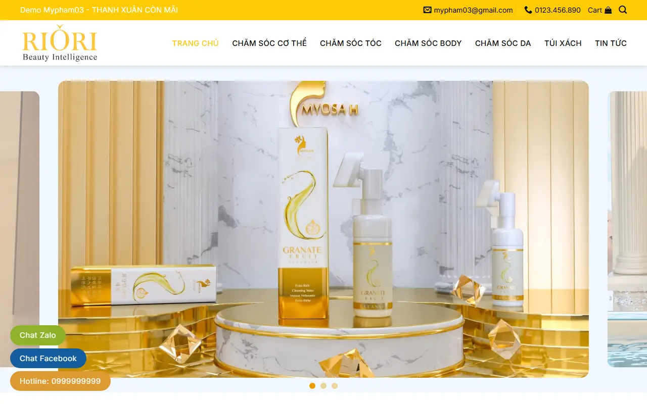 Mẫu website mỹ phẩm — Mẫu web mỹ phẩm #1