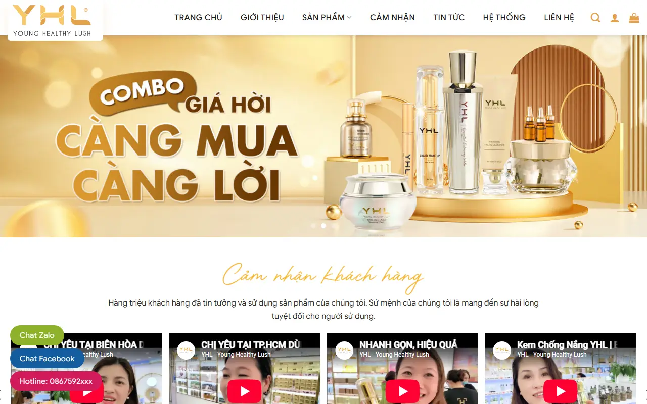 Mẫu website mỹ phẩm — Mẫu web mỹ phẩm #3