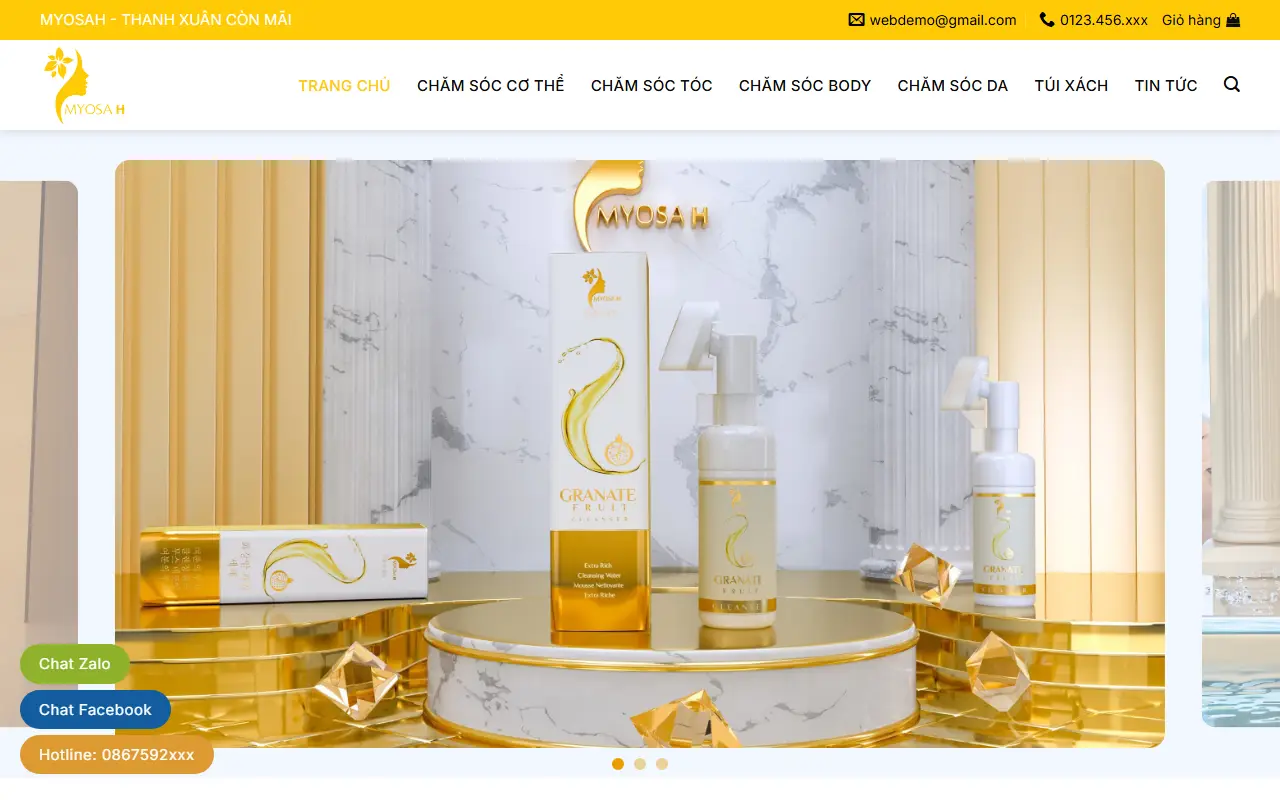 Mẫu website mỹ phẩm — Mẫu web mỹ phẩm #5