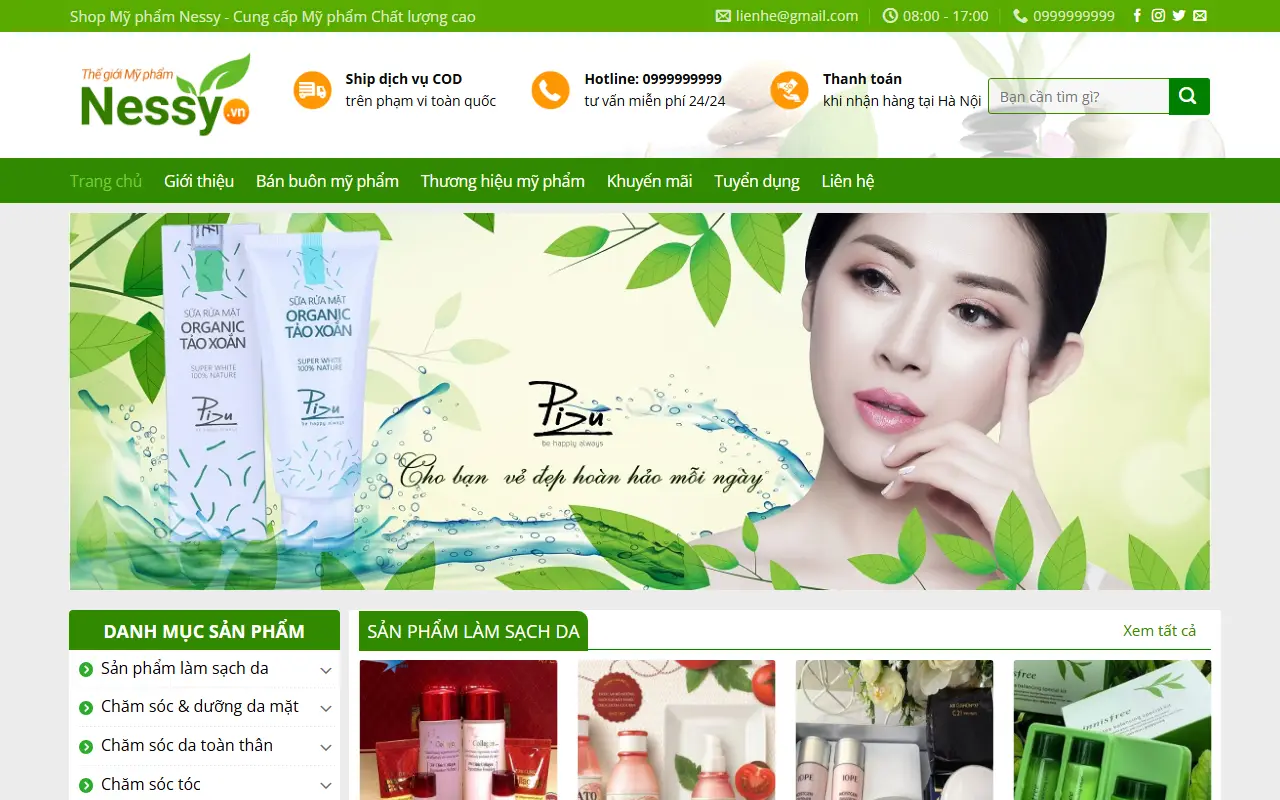 Mẫu website mỹ phẩm — mypham2