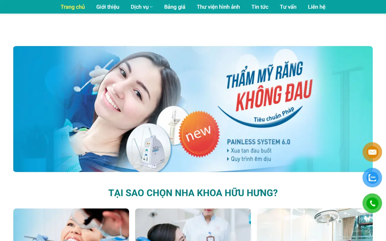 Mẫu website nha khoa — Website giới thiệu công ty