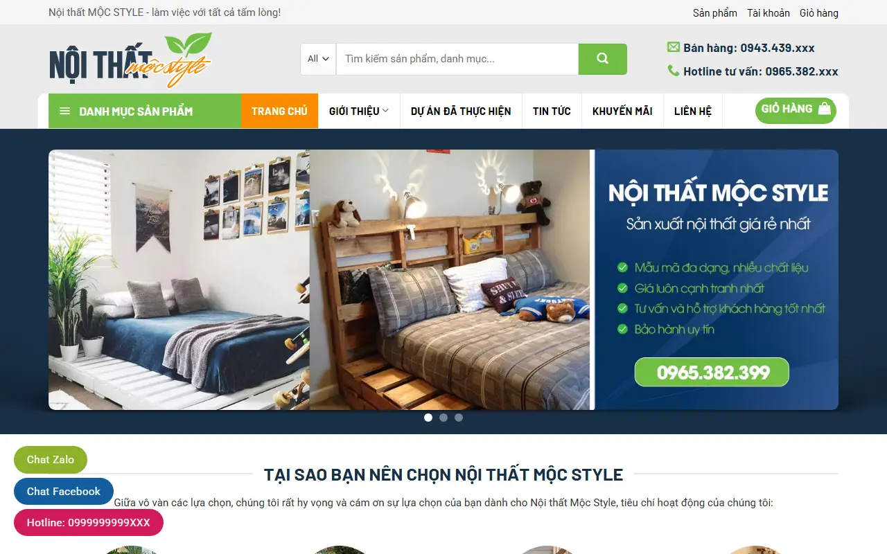 Mẫu website nội thất — noithat10.ivi.vn – Mẫu web nội thất – Giao diện website đẹp