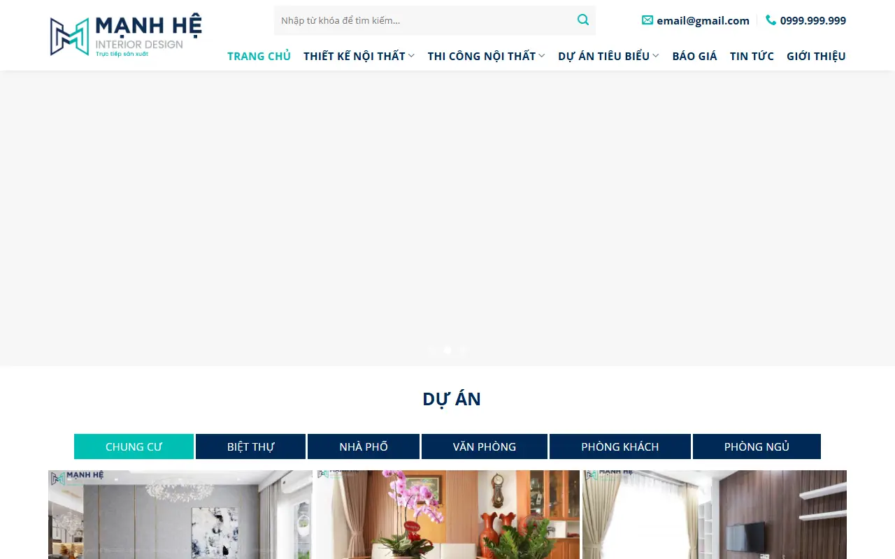 Mẫu website nội thất — Trang Chủ - Nội thất