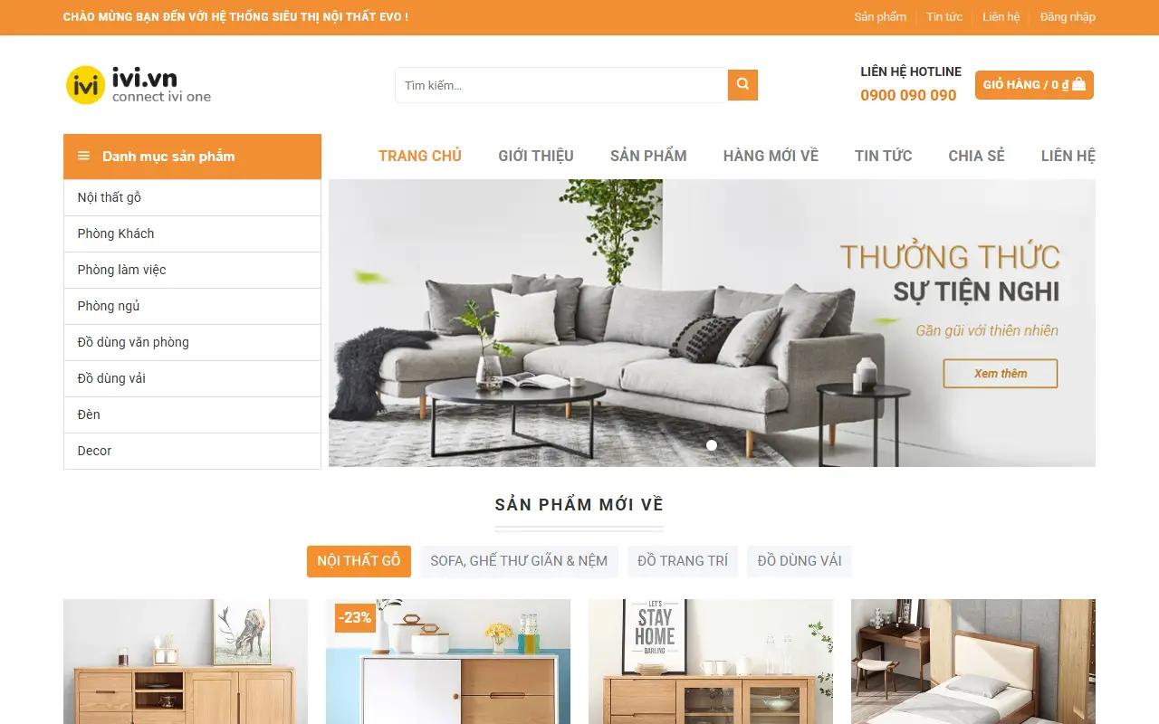Mẫu website nội thất — Nội thất đồ gỗ - Đồ gỗ gia dụng các loại #1