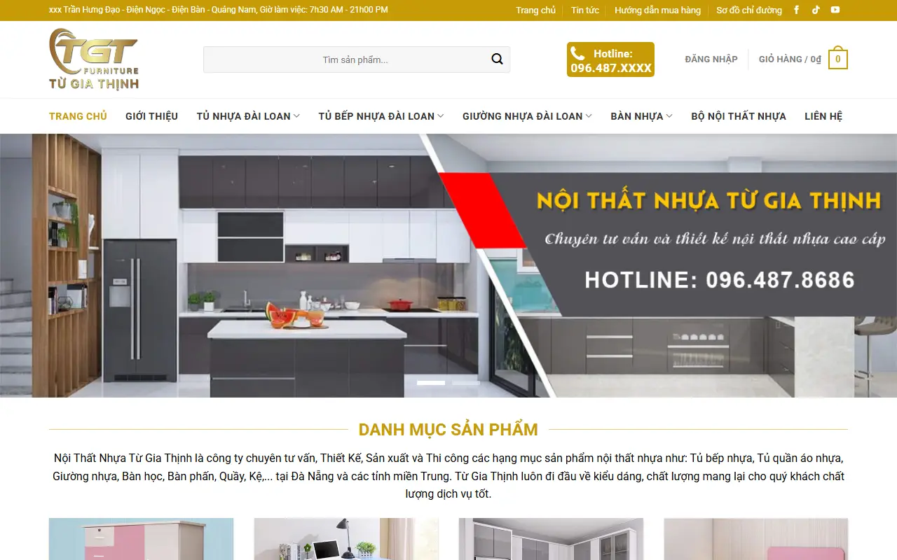 Mẫu website nội thất — Nội Thất Nhựa TGT - Nội Thất Nhựa Từ Gia Thịnh