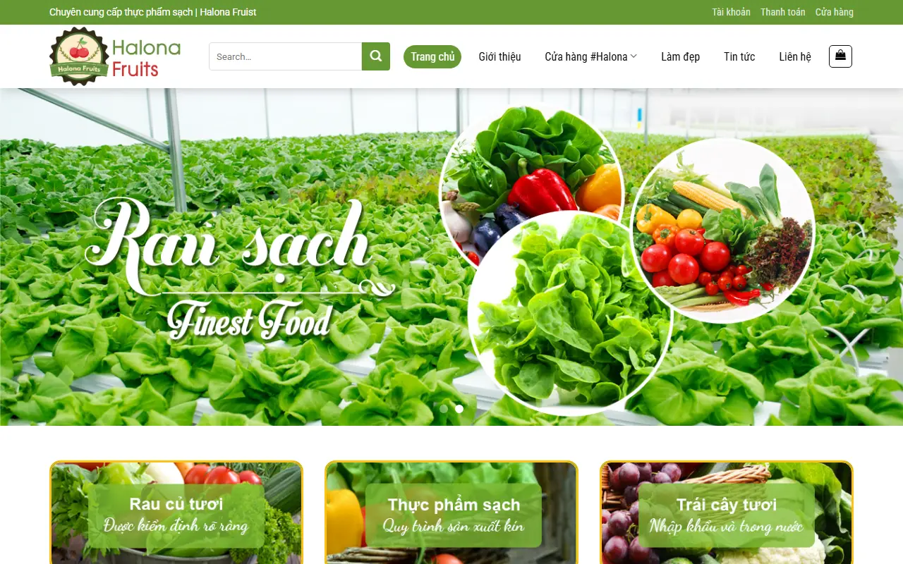 Mẫu website nông sản & đặc sản — nongsan