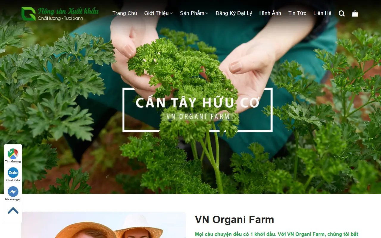 Mẫu website nông sản & đặc sản — Nông sản