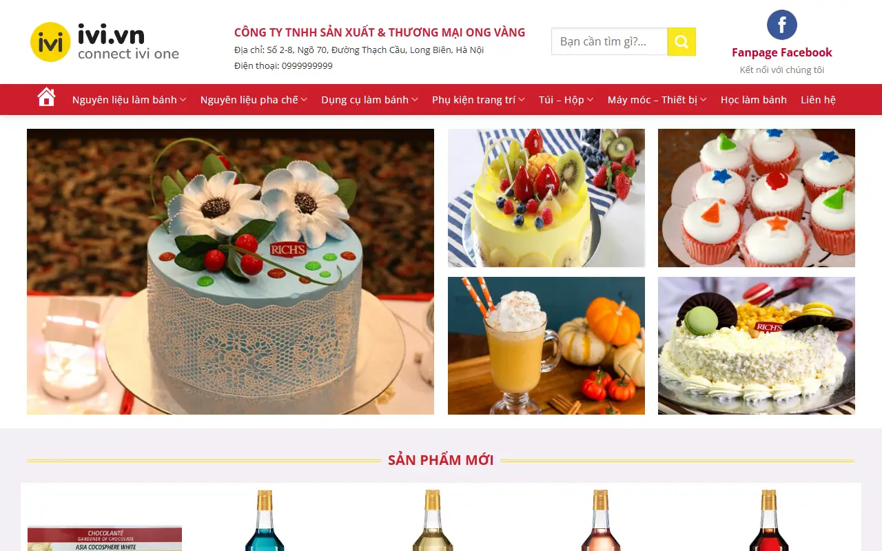 Mẫu website bánh ngọt & tiệm bánh — Bánh ngọt