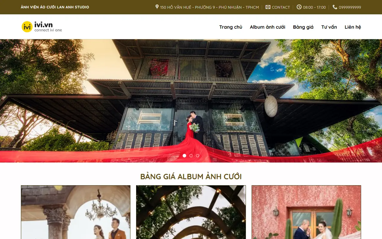 Mẫu website studio & nhiếp ảnh — Ảnh cưới Studio – Chụp ảnh và quay phim