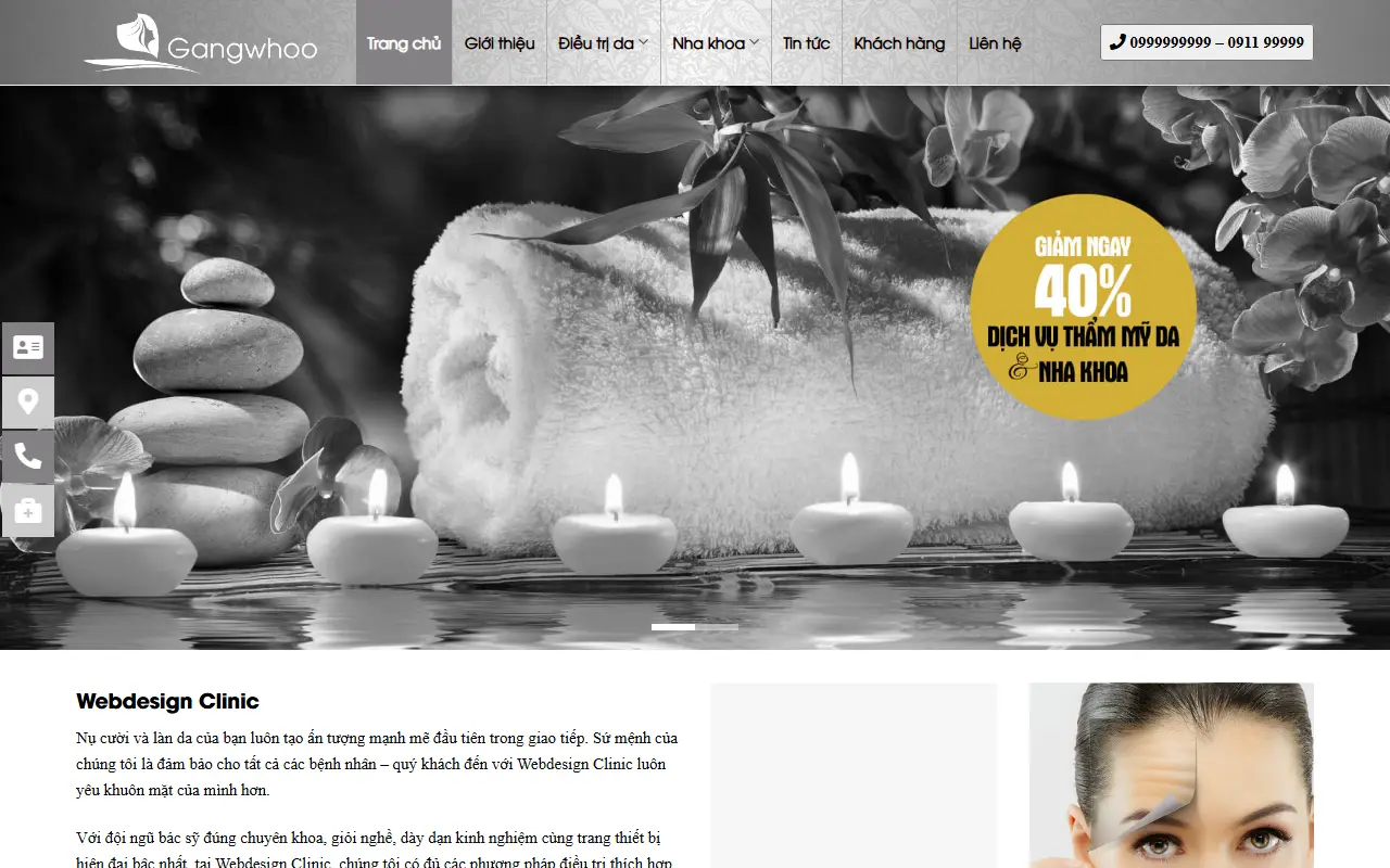 Mẫu website spa & thẩm mỹ — Thẩm mỹ viện #1