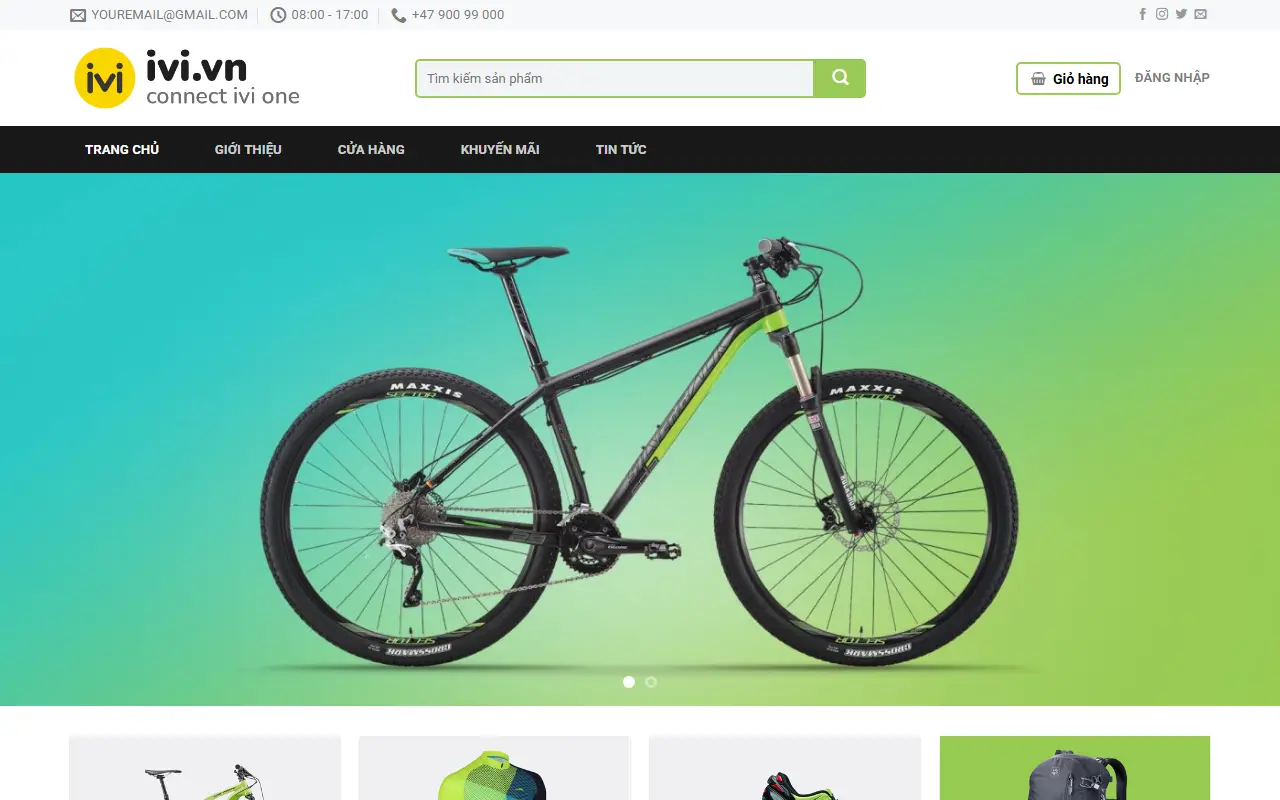 Mẫu website gym & thể thao — Thể thao