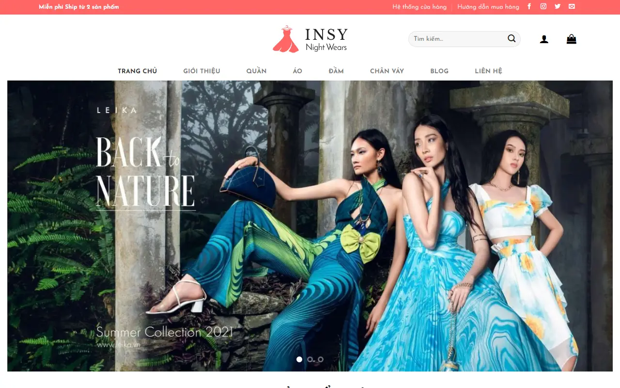 Mẫu website thời trang — Shop thời trang online