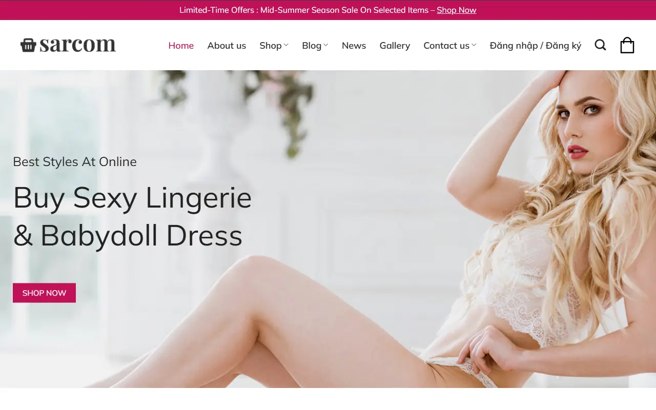 Mẫu website thời trang — Mẫu web fashion #2