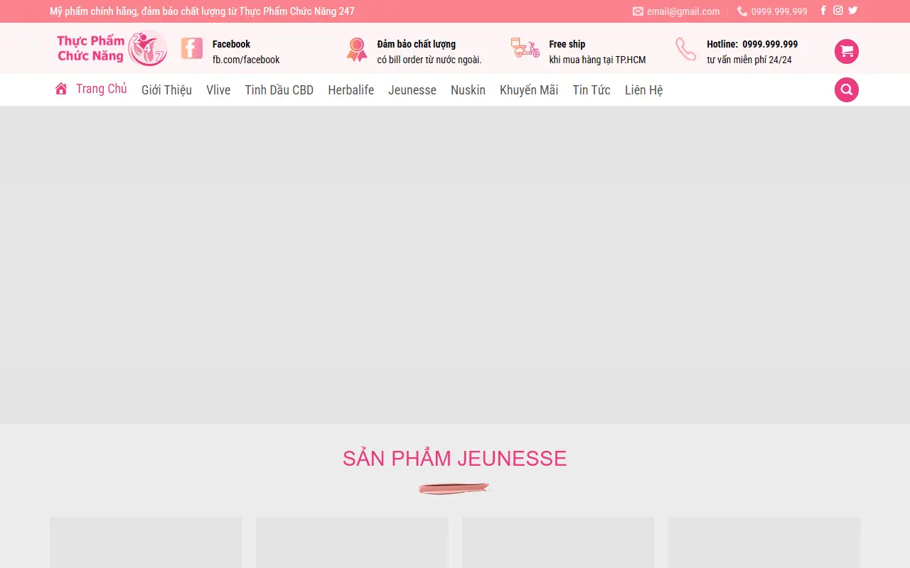 Mẫu website thực phẩm sạch — Thực phẩm #4