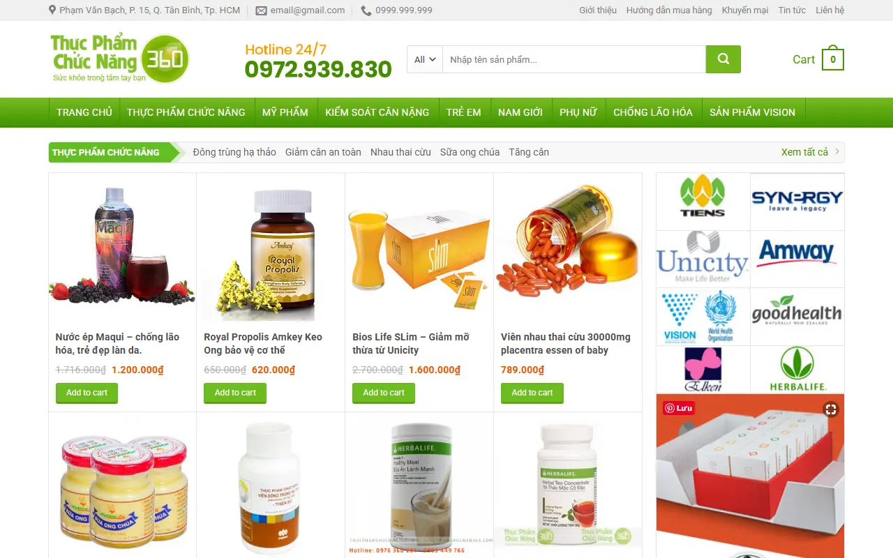 Mẫu website thực phẩm sạch — Thực phẩm #5