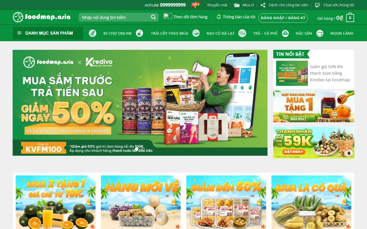 Mẫu website thực phẩm sạch — Thực phẩm #7