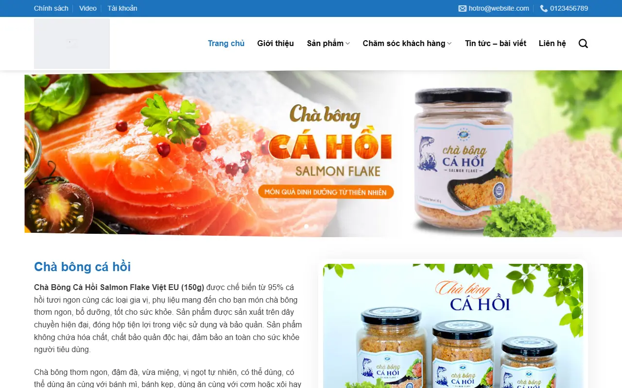 Mẫu website thực phẩm sạch — Thực phẩm #8