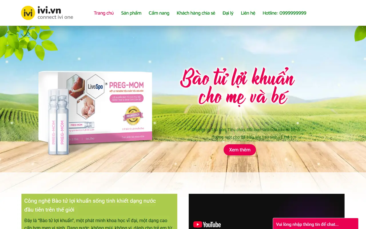 Mẫu website thực phẩm chức năng — Thực phẩm chức năng #1