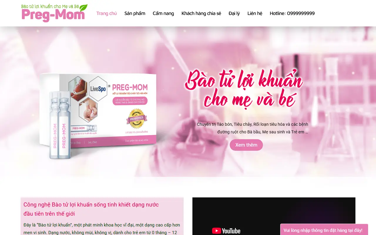 Mẫu website thực phẩm chức năng — Thực phẩm chức năng #2
