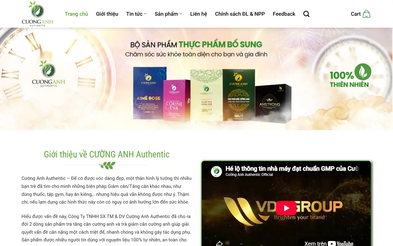 Mẫu website thực phẩm chức năng — Thực phẩm chức năng #5