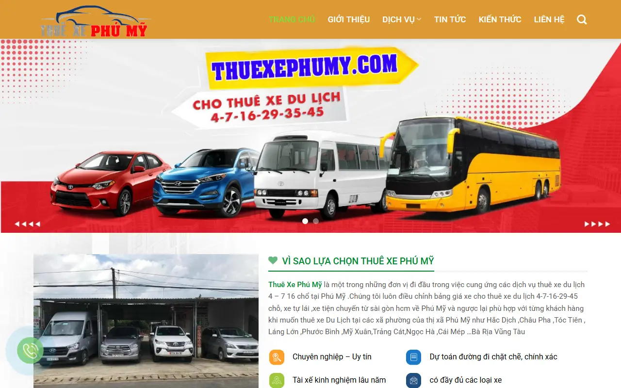 Mẫu website thuê xe & taxi — Thuê xe #1